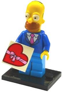 LEGO Minifigure-Homer Simpson with Tie and Jacket-Collectible Minifigures / The Simpsons Series 2-COLSIM2-1-Creative Brick Builders